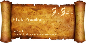 Flak Zsombor névjegykártya